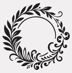 Frame vector silhouette on a white background