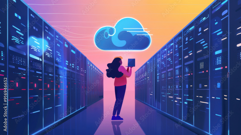 Poster person using a secure cloud storage service