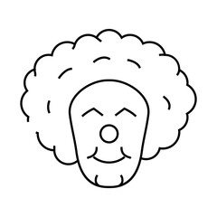 clown fear line icon vector. clown fear sign. isolated contour symbol black illustration