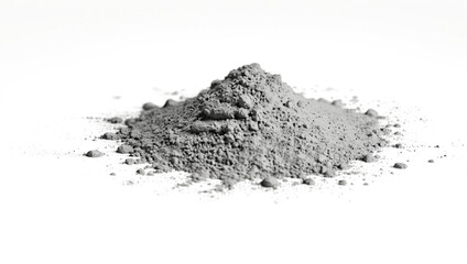 A pile of gray powder