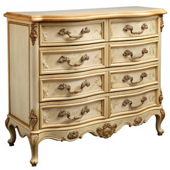 French Provincial Dresser on a transparent background.
