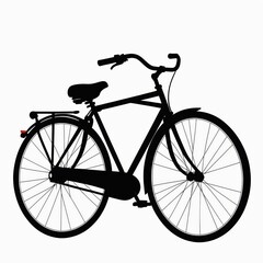Fototapeta premium Black and White Silhouette of a Classic Bicycle