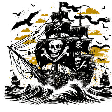 pirate ship grunge