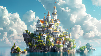 palace on a small island