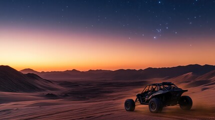 Desert Off-Road Vehicles at Daybreak
