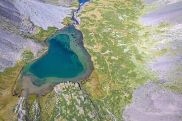 lake heart valley river aerial view