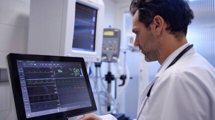 Fototapeta premium Remote diagnostics with portable medical devices