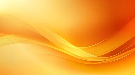 Obraz premium Light Orange Background with Yellow Wave Elements, Simplistic Style Vector Illustration