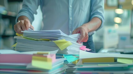 The Desk with Documents