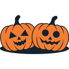 Fototapeta premium Halloween Pumpkins Illustration