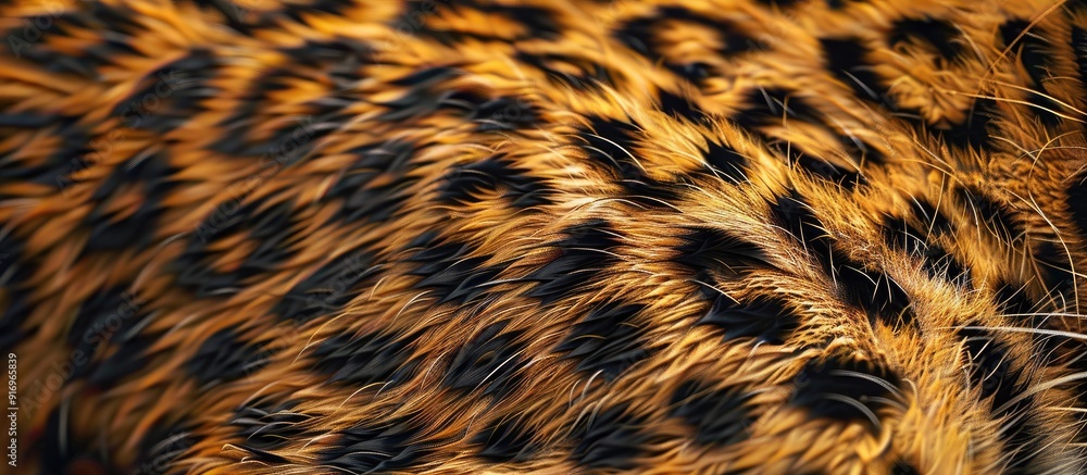 Poster leopard hide pattern. with copy space image. Place for adding text or design