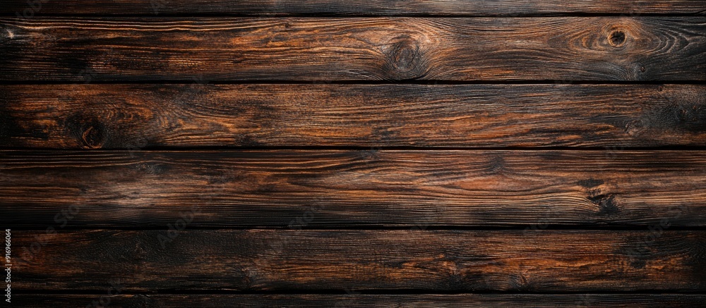Poster Top view of a wooden table background. with copy space image. Place for adding text or design