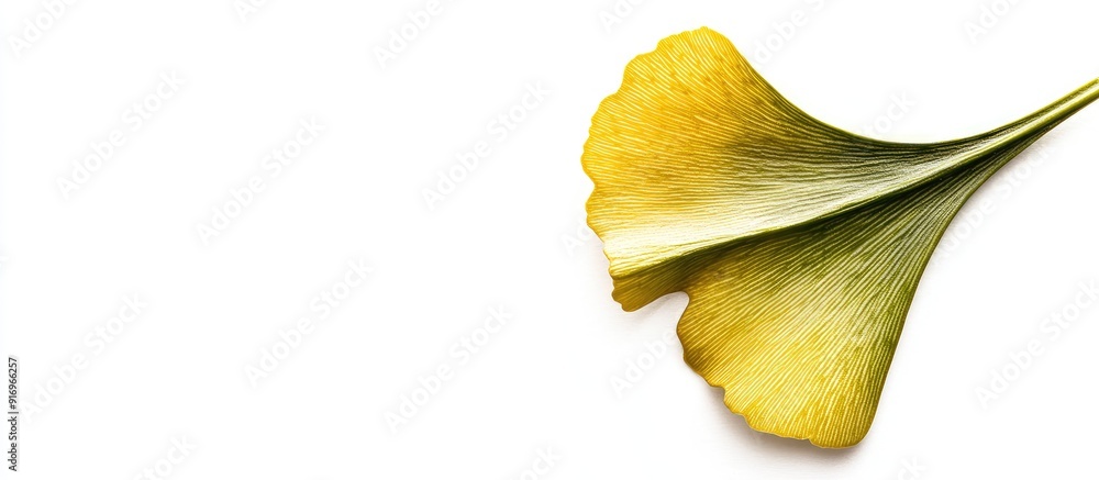 Leinwandbilder ginkgo leaf against a white background. with copy space image. place for adding text or design