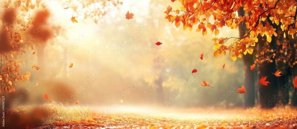 Poster autumn inspiration. with copy space image. place for adding text or design