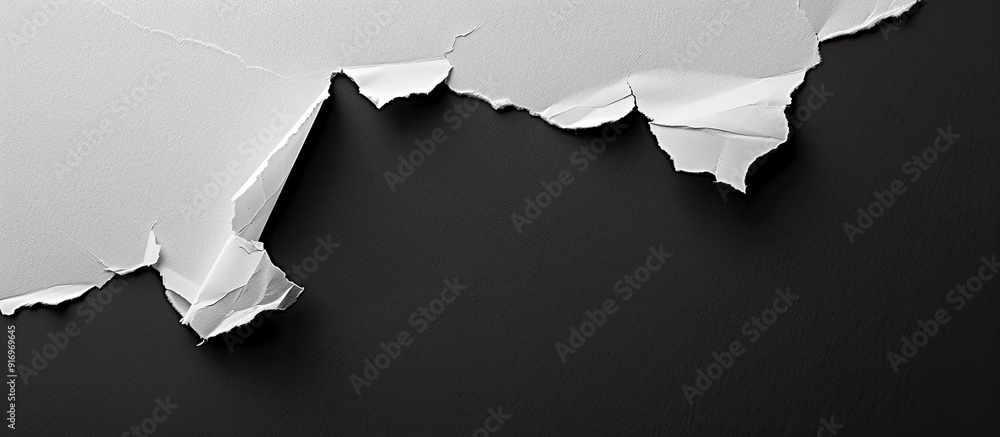 Aufkleber copy space image of torn paper against a black background
