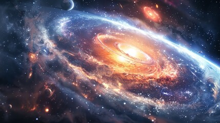 Obraz premium Describe the process of stellar evolution. How do stars form, live out their life cycles, and eventually end as white dwarfs, neutron stars, or black holes