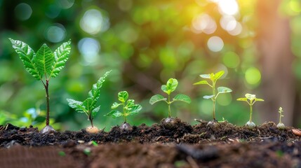 Describe the process of tree growth and development. How do trees grow from seeds into mature, functional organisms in various environments