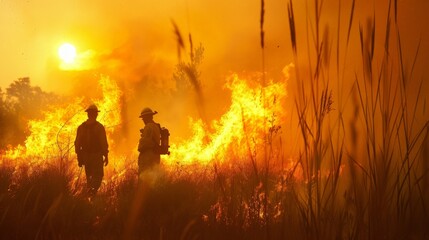 Fototapeta premium Describe the role of smoke in fire management. How do controlled burns and smoke signals help in wildfire prevention and monitoring