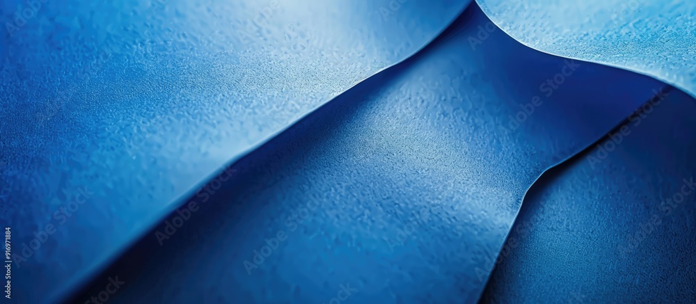 Poster Macro abstract blue paper on a paper background ideal for design projects with copy space image