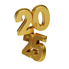 Happy New Year 2025 3D banner design - PSD - PNG - Image