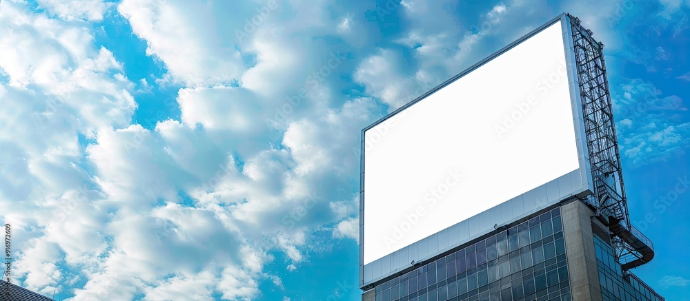 Aufkleber office building with a vacant copy space image billboard