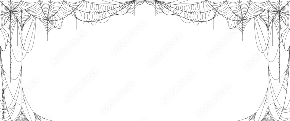 Canvas Prints spider web line art vector