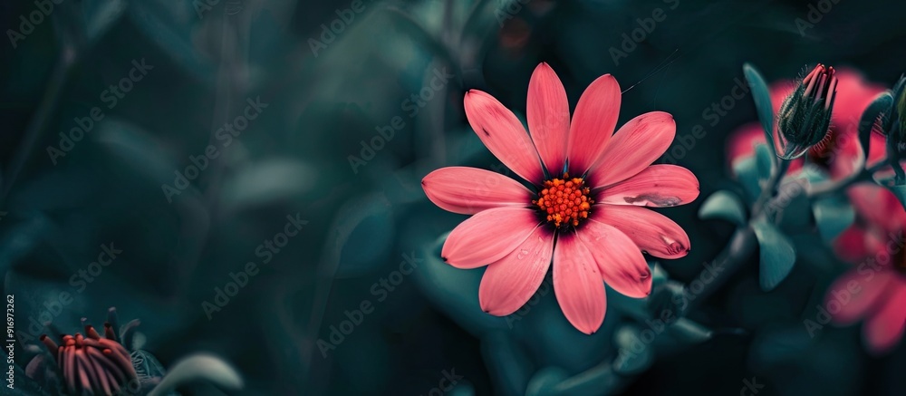 Aufkleber nature flower close up with a background for copy space image purposes
