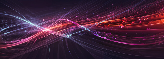Data flowing speed electronic lines - technology background wallpaper