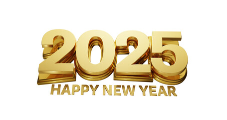 Happy New Year 2025 3D banner design - PSD - PNG - Image