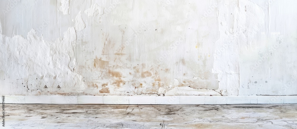 Poster white painted concrete wall background with an alternative version featuring copy space image