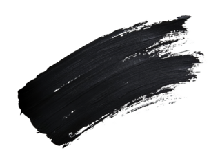 Abstract black brush stroke isolated on white background. Perfect for creative design projects, artistic textures, and backgrounds.