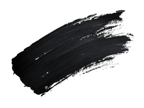 Abstract black brush stroke isolated on white background. Perfect for creative design projects, artistic textures, and backgrounds. - Powered by Adobe