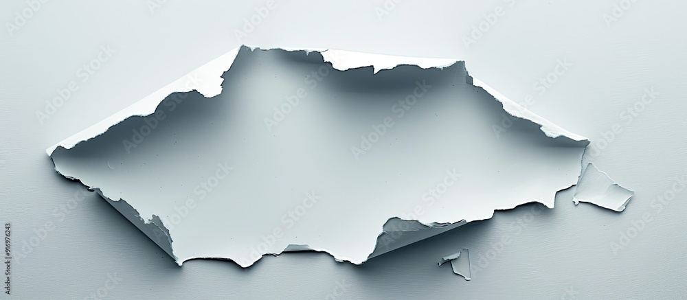 Fototapete background with torn hole in paper creating copy space image