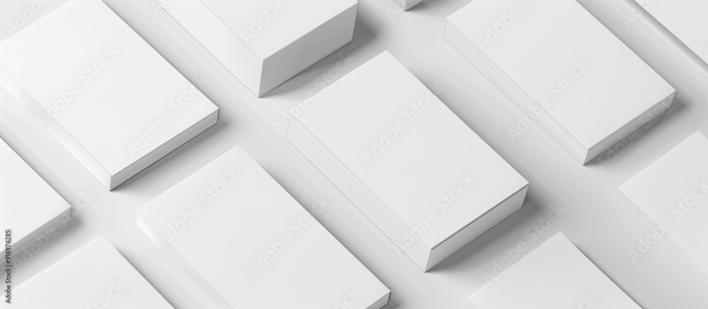 Poster design friendly blank business cards isolated on a white background serving as a mockup for visual r