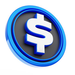 Dollar Sign 3D Icon With Currency Symbol Made With Transpare PNG