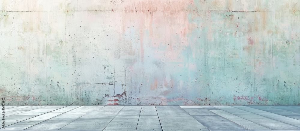 Leinwandbilder soft pastel colors add a tranquil touch to the processed concrete texture in this copy space image
