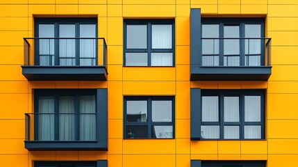 Fototapeta premium The facade of an apartment building is insulated with glass wool : Generative AI