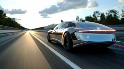 Naklejka premium High-tech advancements in the automotive industry