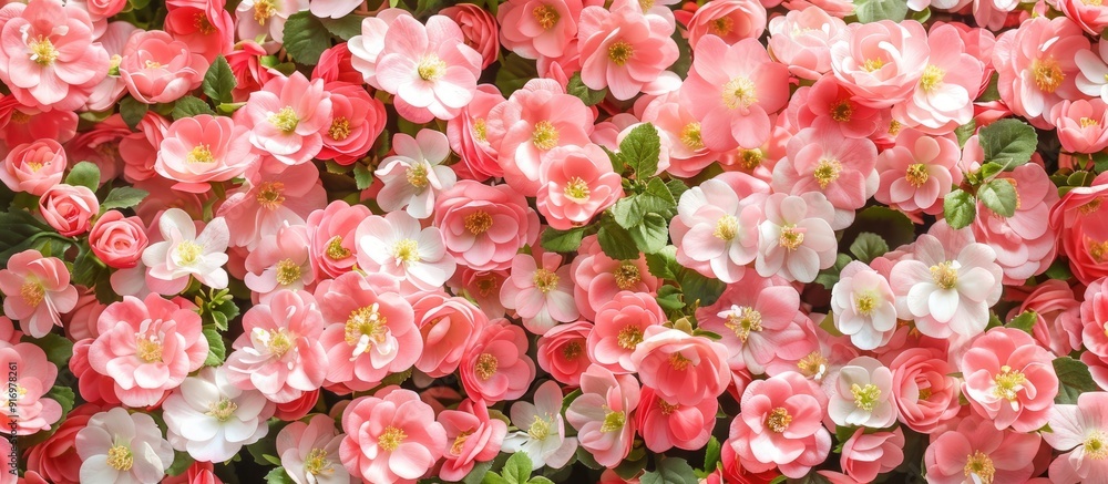 Poster background with copy spaceimage filled with blooming flowers