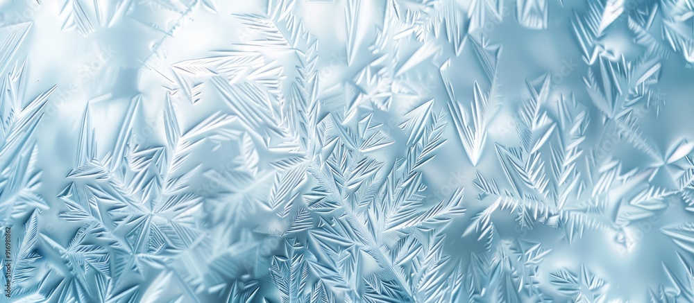 Fototapete a wintery abstract backdrop featuring patterns on frosted window glass with room for text or images.