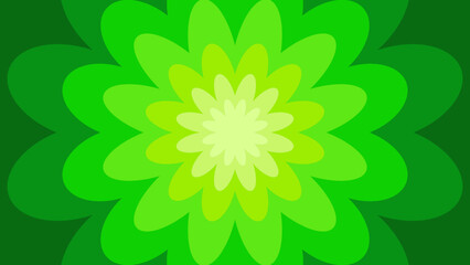 green abstract background with flowers pattern
