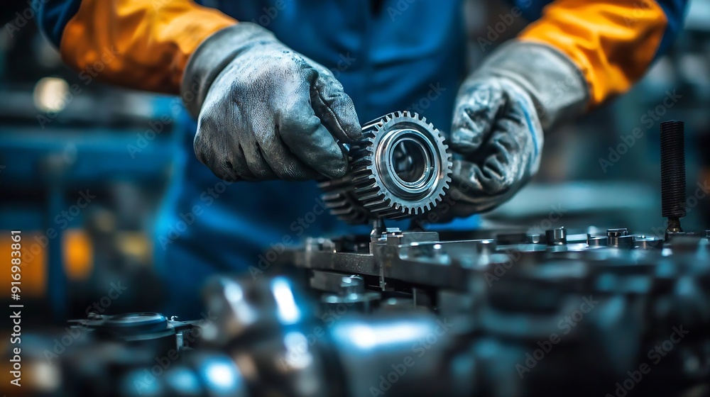 Aufkleber engineer team  full skill quality for maintenance and training  in industry factory worker  warehouse Workshop for factory operators mechanical engineering team production : Generative AI
