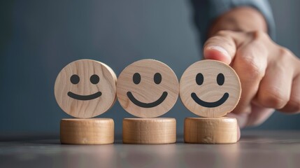 Customer Satisfaction, Happy Smiley Faces, Positive Feedback
