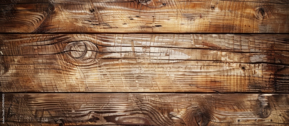 Poster Old natural pattern displayed on a wooden background providing copy space image