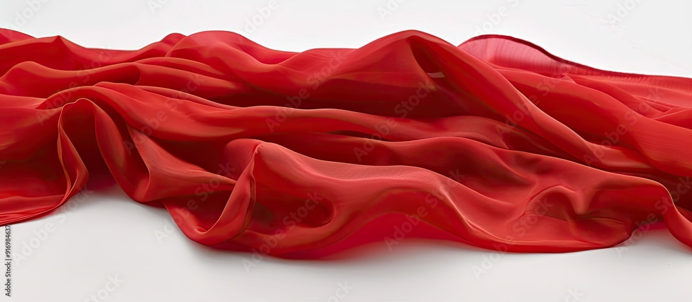 Aufkleber studio shot of red fabric on a white background with copy space image