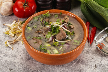 Vietnamese cuisine - Pho Bo soup with beef