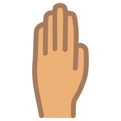 Obraz premium Hand Flat Icon Vector Illustration 