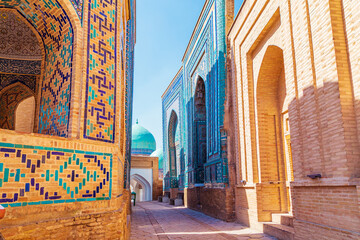 The ensemble of mausoleums Shahi-Zinda. Samarkand, Uzbekistan.