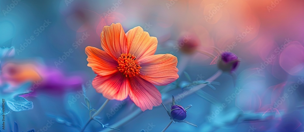 Poster Flower shown in a copy space image