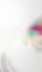 Naklejka premium Abstract wallpaper with a white background with metallic iridescent circles